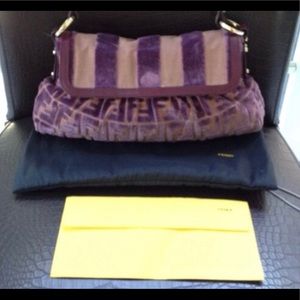 Fendi purple velvet shoulder bag ❤️